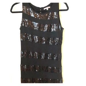 Black cotton dress w sequins